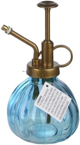 Blue Transparent Glass Watering Spray Bottle,Plant Mister with Plastic Bronze Plastic Pump for Indoor Potted Plant, Outdoor Indoor Garden, Plants, Cleaning Solutions- Set of 2 by Greenbrier