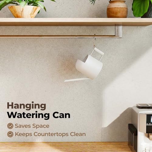 Bamworld Small Watering Can Indoor Outdoor Plant Metal Stainless Steel Long Spoutt Flowers Watering Cans for House Garden Plants 10OZ Watering Bottle Cute Stylish Gardening Decoration(Matte White) - Image 4