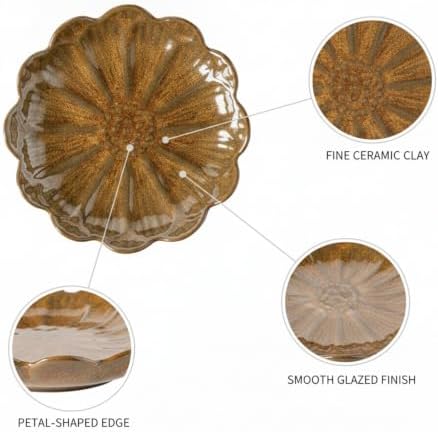 Petal Shaped Ceramic Jewelry Tray, Small Decorative Dish for Rings Earrings, Vanity Organizer for Nightstand Desk Bathroom (1 Piece) - Image 6