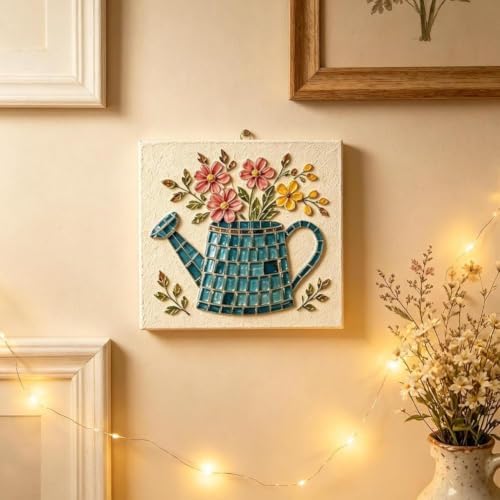 Watering Can Mosaic Art Kit, DIY Garden Craft Set for Adults and Beginners - Image 7