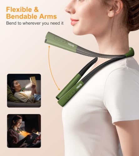 Gritin Book Light, Eye Caring 4-Color&5-Brightness Neck Light Reading Light - Image 6