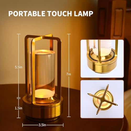 2 Pack Cordless Table Lamps, Rechargeable LED Decorative Lamp - Image 4