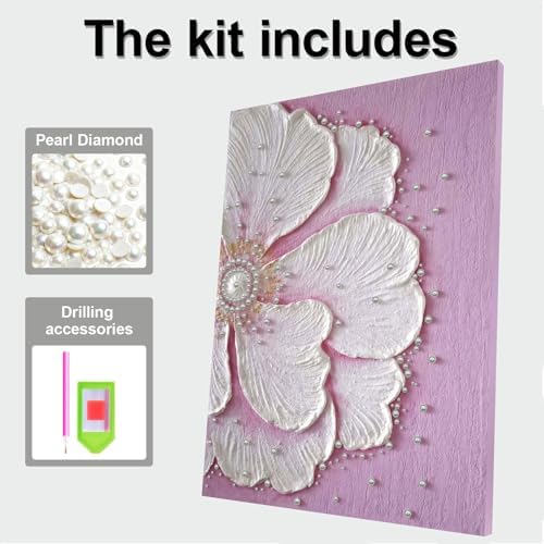 DIY Pearl Painting with Frame, Creative Design, Handmade Stress-Relieving Home Wall Decoration, Includes Frame and Tools-Flower-4 - Image 7