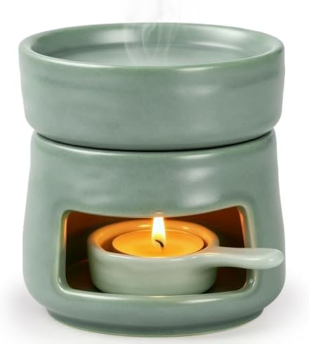 Bighan Tea Light Candle Holder Ceramic Oil Burner Tealight Wax Warmer by Bighan