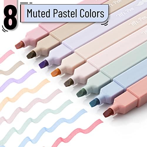 Mr. Pen- Aesthetic Highlighters No Bleed, 8 Pack, Muted Pastel Color | Chisel Tip, Cute Highlighters Assorted Colors for Journaling, Highlighting, Underlining, Fast Dry, Back to School Supplies - Image 2
