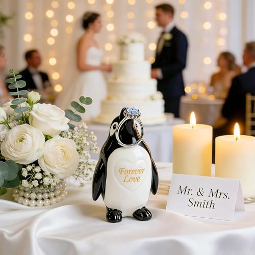 Gifts for Him Her Boyfriend Girlfriend, To My Love Handmade Ceramic Mini Penguin Anniversary Birthday Gifts for Women Men, Romantic Valentines Forever Lover Gifts for Wife Husband Couples Cute Decor - Image 5