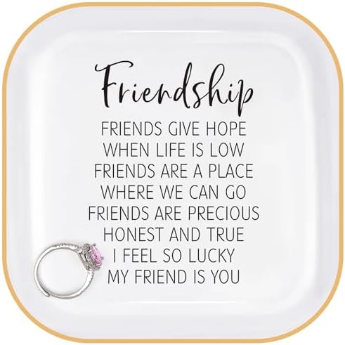 Friendship Gift for Women Friend Jewelry Dish Birthday Graduation Christmas by PUDDINGCABIN