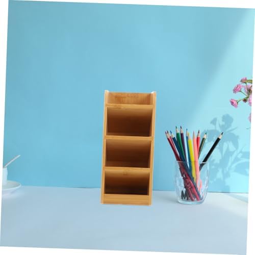 Veemoon Wooden Desk Organizer Multifunctional Pen Holder Storage for Office Supplies Stylish Minimalist Design Safe Stable Construction Keeps Your Workspace Neat - Image 5