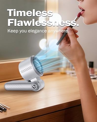 Portable High-Speed Handheld Fan with LED Display, [Smart Power & Wind Control], 4000mAh Rechargeable Mini Personal Fan, 5 Speeds, Quiet USB Travel Fan for Outdoor, Commuting - Image 2