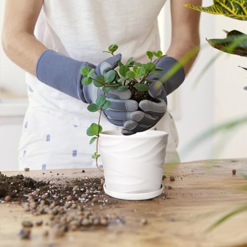 5 Inch Ceramic Plant Pots, 5.5 in Diameter, 4 Pack - Image 5