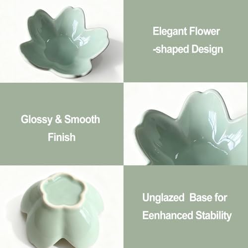 Sage Green Flower Ring Dish Ceramic Jewelry Tray Small Trinket Dish - Image 6