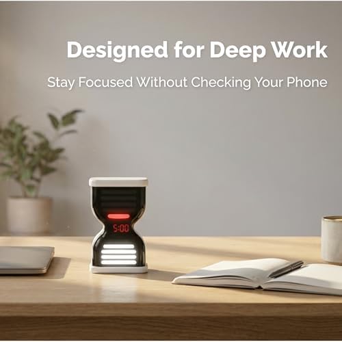 Pomodoro Timer for Productivity, Visual Countdown with Light Flow, Flip Timer 25/5 min, Custom Countdown Count-up, USB-C Rechargeable, Silent Study for Kids Students ADHD Gift Work Classroom Office - Image 5