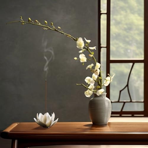 Incense Holder for Sticks,Incense Stick Holder,White Lotus Incense Burner - Image 6