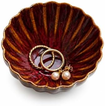 Glazed Ceramic Jewelry Dish Tray,Small Ring Holder Dish Jewelry Tray by GISK