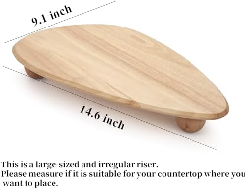 Wood Riser for Display, Wooden Pedestal Stand for Decor, Wood Display Tray for Candles Plants Bottles Vases Soap Dispenser - Image 2