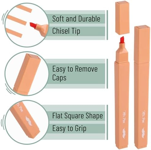 Mr. Pen- Aesthetic Highlighters, 8 pcs, Chisel Tip, Summer Colors | Cute Highlighter Assorted Colors, Bible Highlighters and Pens No Bleed Highlighter for Bible Pages No Bleed - Image 4