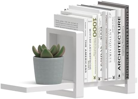 100% Solid Wood Adjustable Desktop Bookshelf, Retro Tabletop Bookshelf, Desk Shelf for Living Room, Home, Office, Perfect for Magazine, Books, Cookbooks, No Tools Required to Assemble (White) - Image 4