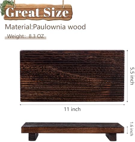 Bathroom Tray Farmhouse Decor Kitchen Soap Holder, 11" * 5.5" Dark Brown - Image 3