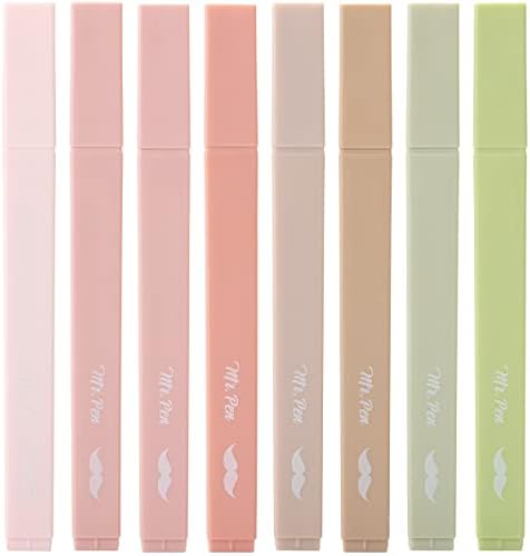 Mr. Pen- Aesthetic Highlighters No Bleed, 8 Pack, Boho Colors, Chisel Tip | Cute Highlighters Assorted Colors for Journaling, Highlighting, Underlining, Fast Dry, Back to School Supplies by MrPen