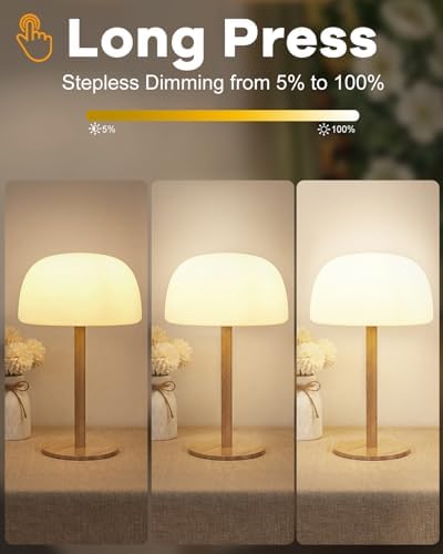 Waterproof Shower Lamp Cordless Lamp - 7500mAh Rechargeable Table Lamp, Bathroom Lamp, RGB 15 Colors & 3 Color Temperature Touch Dimmable, Shower Light for Inside Shower, Bathtub, Bedroom, 2PCS - Image 5
