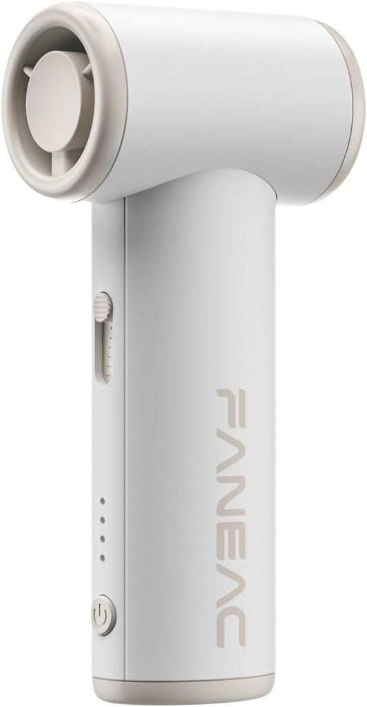 Mini Handheld Portable Fan - Brushless Motor, Ultra Slim, Stepless Control, Rechargeable 2500mAh Battery Up to 8 Hours, Pocket Electric Fan for Outdoor Travel & Office (Breeze White)