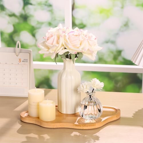 Wood Decorative Serving Tray for Candles Perfume, Cloud Jewelry Tray Trinket Dish, Wooden Trays for Coffee Table Home Decor - Image 3