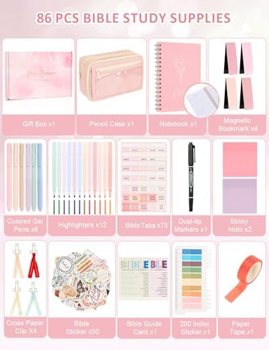 Bafeil 90PCS Bible Journaling Kit, Bible Study Kit, Bible Study Supplies - Image 2
