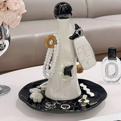 Witch's hat Ring Holder,Ring Dish,Jewelry Holder Trinket Tray for Rings Earrings Necklace Organizer,Bridesmaid Christmas Birthday Gift for Women Girls(Black) - Image 5