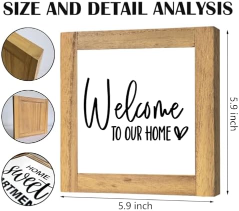 Welcome To Our Home - Freestanding Farmhouse Welcome Sign for Entryway, Front Door & Porch Decor - Image 2