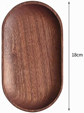 Small Serving Wooden Tray Salad Plates for Fruit Cookie Platter 3.9x7.1inch - Image 2
