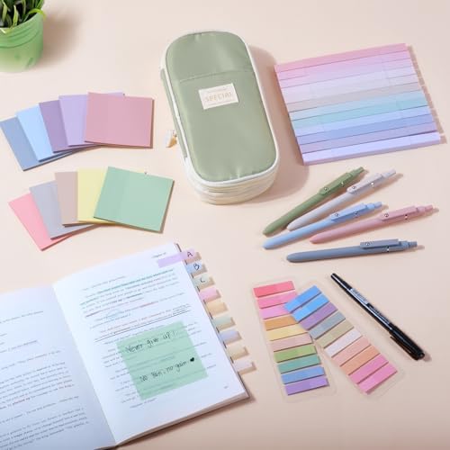 49Pcs Book Annotation Kit Aesthetic School Supplies with Pencil Case - Image 6