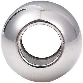 Stainless Steel Spacer Beads 10x8mm Round Loose Charm Caps Beads for DIY Jewelry Making 20pcs with 4.5mm Hole