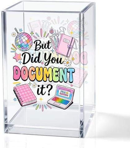 But Did You Document It Acrylic Pencil Holder Cup Gifts for Coworker by QYUVK