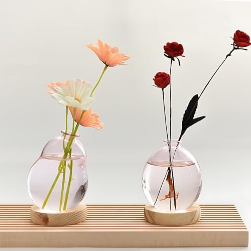 Pink Plant Propagation Cute Bubble Flower Vase Glass Planter Terrarium Jar - Image 4