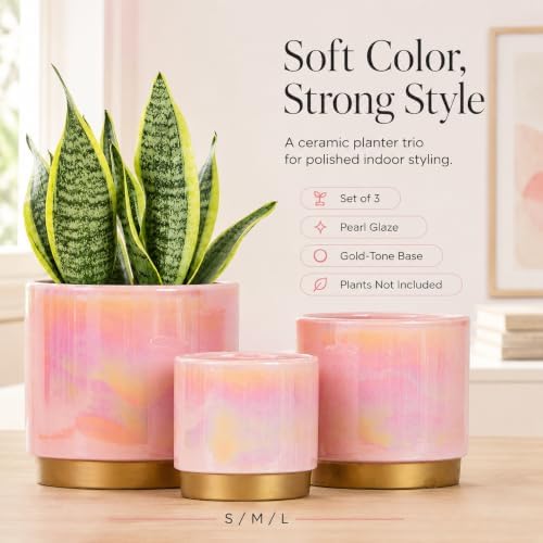Gepege Ceramic Plant Pots for Indoor Plants, Planters with Drainage Holes - Image 3