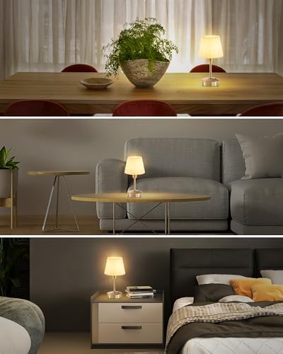 2 Pack Small Rechargeable Cordless Table Lamp for Restaurant Bar - Image 5