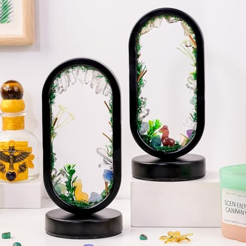 Runyangshi Natural Crystal Night Light LED Bedroom Living Room Night Lamp Oval Quartz Lamp USB Power Bionic Botanical Forest Style Tri-Color Adjustable Ambient Lighting Home Decoration Christmas Gift - Image 6