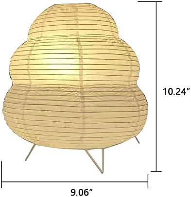 Cute Paper Lamp, 3 Color Ambient Lighting Lamp, Cozy Accent Side Table Lamp, Small Warm Glow Light for Bedroom Living Room Desk (White, 10inch) - Image 5