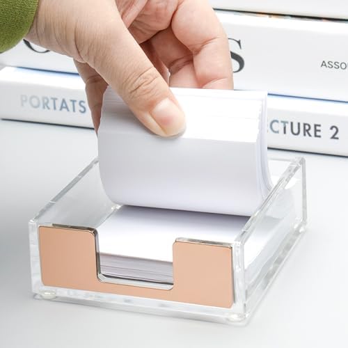 NatSumeBasics Rose Gold Sticky Note Holder, Memo Holder Note Pad Dispenser - Image 3