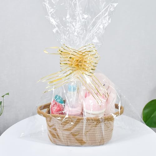ABenkle Small Storage Basket, Mini Cotton Rope Woven Basket, Cute Boho Decorative Toy Storage Bin - Image 5