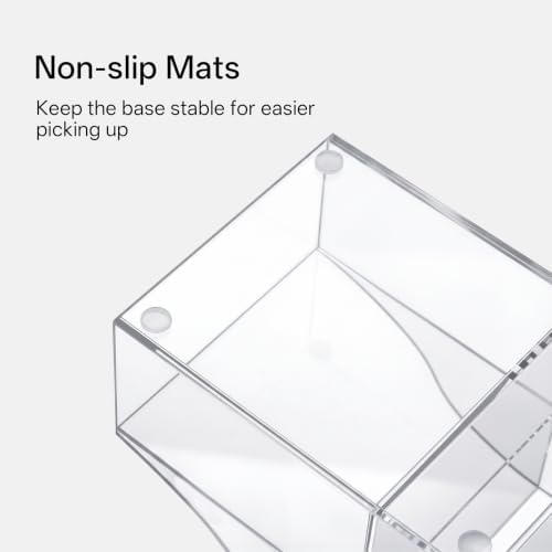 HBlife Acrylic Pen Holder for Desk, 3-Compartment Small Desk Organizer with Drawer, Clear Office Supplies Desk Accessories with Sticky Notes Holder Stores Post It Notes 3X3 for Office, Home and School - Image 5