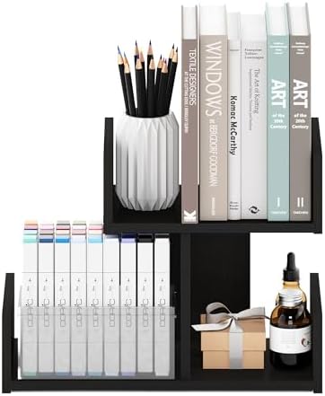 Furinno HERMITE Desk File Folder Organizers, 3-Shelf Desktop Office Organization Racks, Desk Top Display Book Shelf, for Paper, Office Supplies, Magazine, Espresso - Image 4