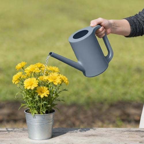 Plastic Watering Can - for Indoor and Outdoor Home Garden Plants - with Long Spout -Emerald Green - 1/4 Gallon - Image 6
