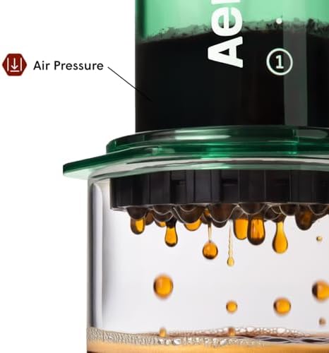 AeroPress Clear Green Coffee Press, French Press, Pour-Over & Espresso Style - Image 4