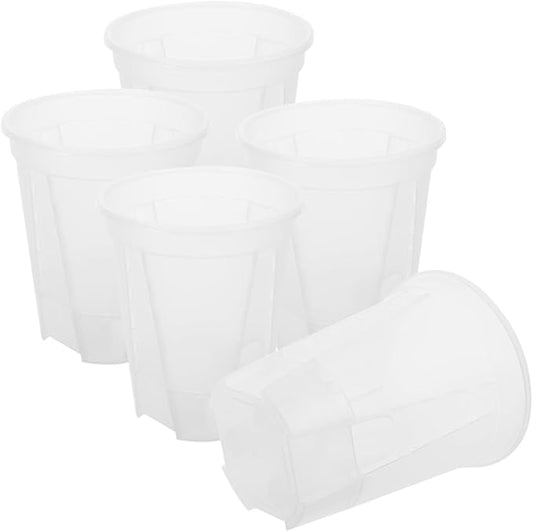 KESYOO Self-Watering Pots for Indoor Plants 5 Pieces Transparent Plastic Pots Water Tank 18 x 204 cm Self-Watering for Succulents and Orchids Easy and Easy Growing
