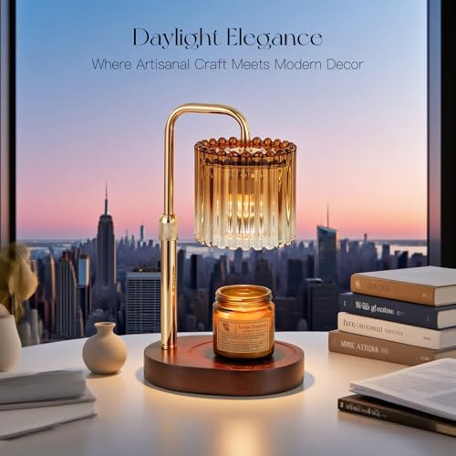Candeldo Candle Warmer Lamp with Timer: Amber Wax Melt Warmer - Image 3