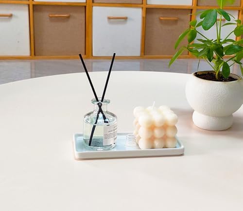 6.4" Porcelain Small Bathroom Narrow Mini Tray - White - Image 5