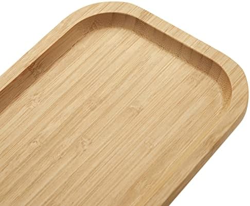 Bamboo Vanity Tray, Bathroom Counter Tray, Toilet Tank Tray, Bathroom Tray for Organizing and Home Decor, 9.8 x 5.5 x 0.8 inch - Image 3