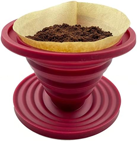 Attsky Collapsible Pour Over Coffee Dripper for Camping & Travel, Red by Unknown