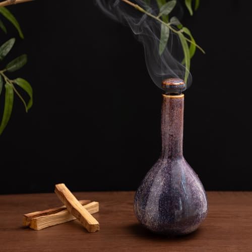 Ceramic Palo Santo Chimney Incense Burner for Palo Santo, Sage, Cones - Image 6